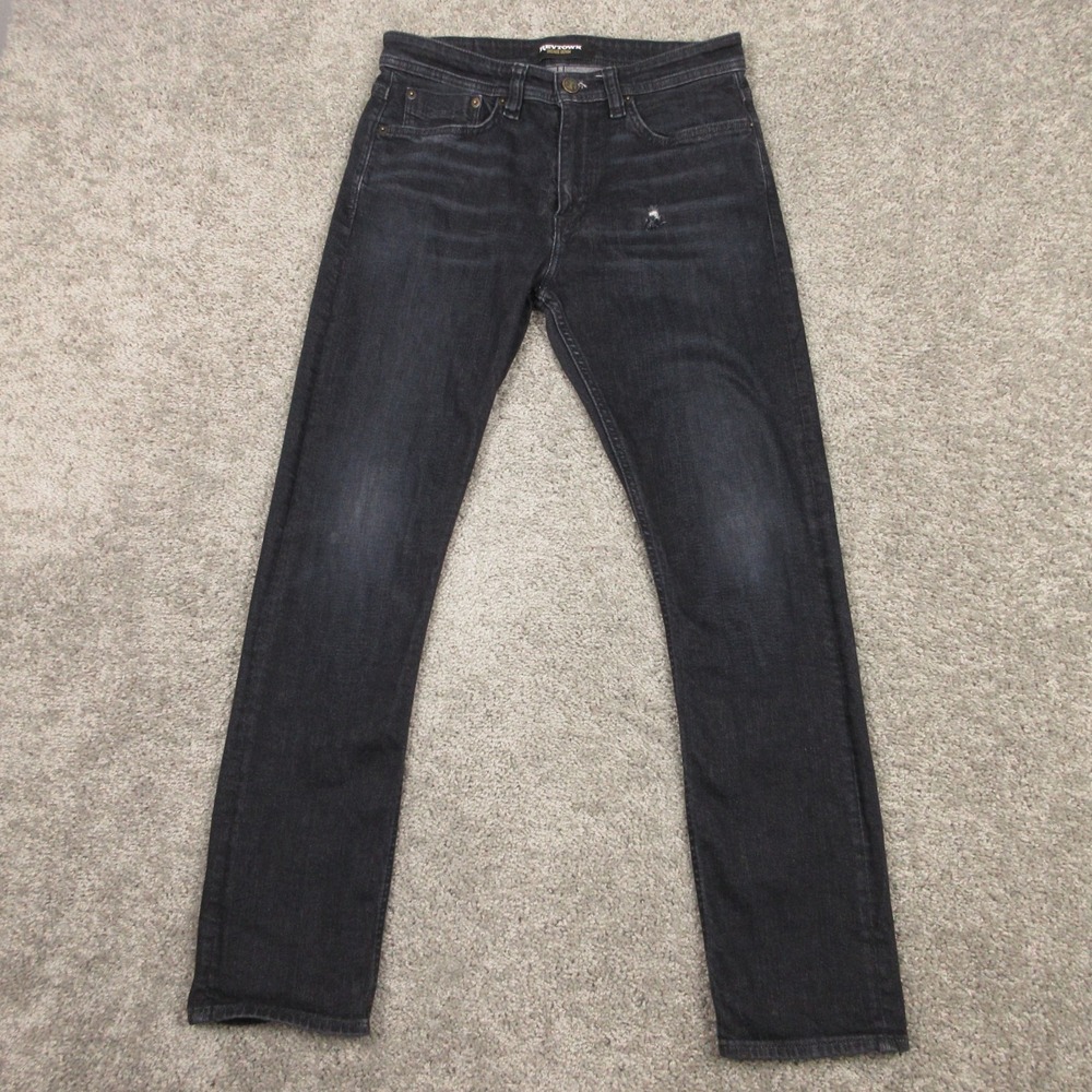 Revtown Jeans Mens 31x30 Black‎ Sharpe Slim Fit Decade Denim Pants Faded Whsiker